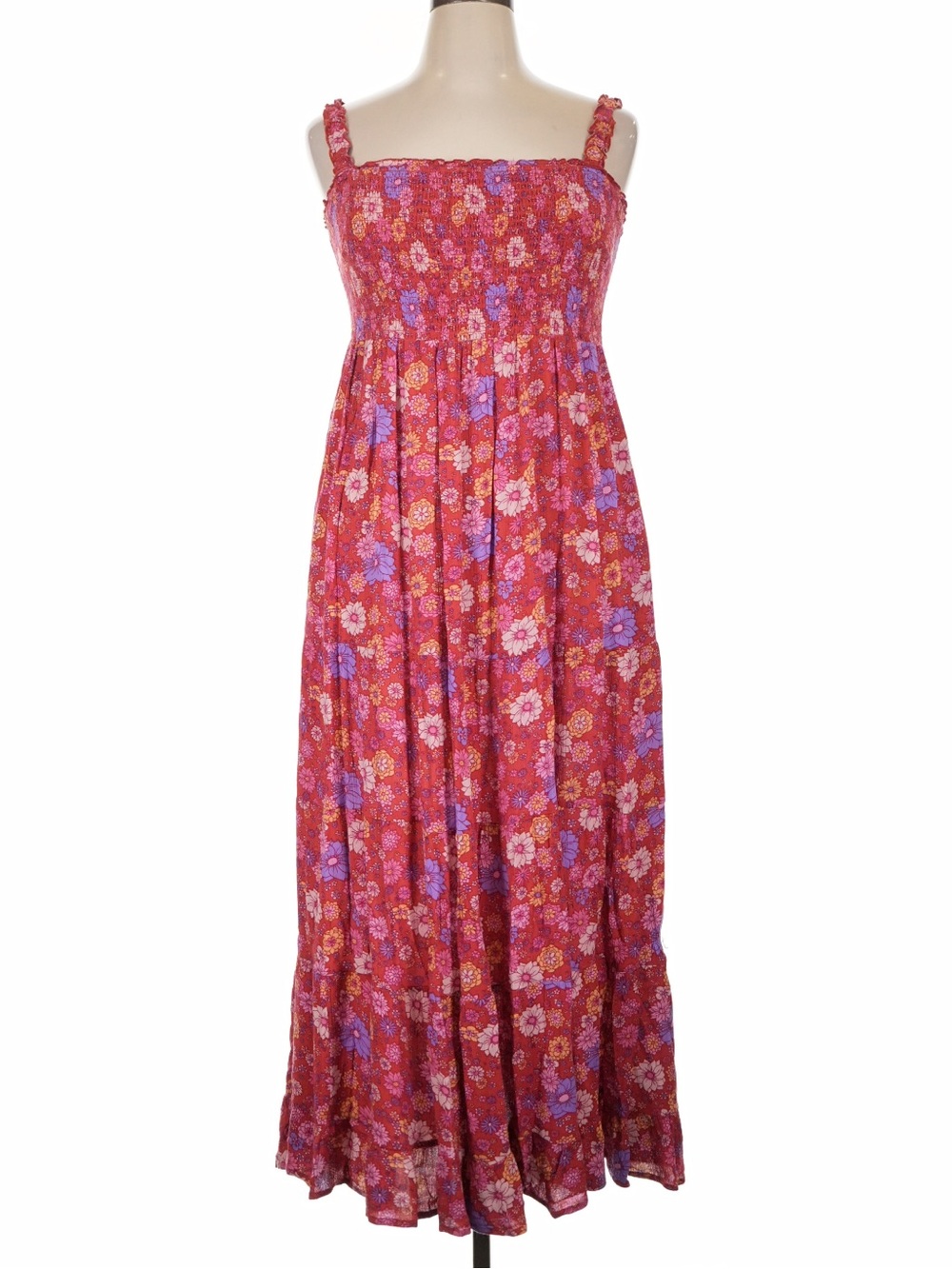 NATURAL LIFE Collette Boho Floral Tiered Flowy Maxi Dress• X-Large